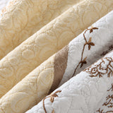 Heritage Tree Embroidered Quilted 3-Piece Bedding Set