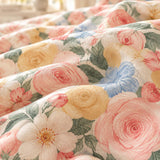 Vintage Floral 100% Cotton 3-Piece Duvet Cover Bedding Set