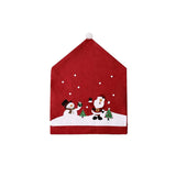 Santa Hat Style Christmas Chair Back Covers, Santa & Snowman Printed Xmas Dining Chair Slipcovers