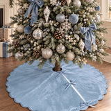 Scalloped Velvet Christmas Tree Skirt
