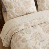 Vintage Floral Jacquard Quilted Bedspread Puff Quilted Cotton Blanket