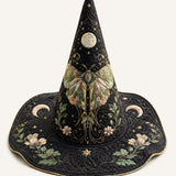 H.PAI Moth Fairy Victorian Gothic Handcrafted Quilted Witch Hat