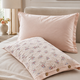 Floral 100% Cotton Quilted Pillow Sham Set of 2