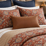 Cognac PU Leather Solid Color Pillow Cover