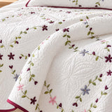 Meadow Vine Floral Quilted 3-Piece Bedding Set