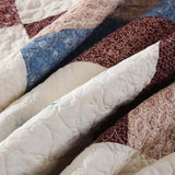 Americana Star Patchwork Quilted 3-Piece Bedding Set