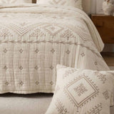 Vintage Floral Jacquard Quilted Throw Puff Quilted Cotton Blanket