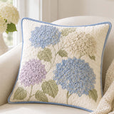Hydrangea Flower Quilted Pillow Case