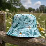 Coastal Botanical Quilted Bucket Hat