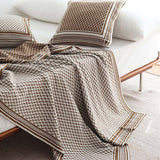 Geometric Knit Throw Blanket & Pillow Cover Set