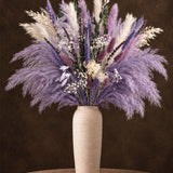 Lavender Purple Pampas Grass Preserved Flower Bouquet - Luxe