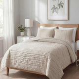 Solid Color Quilted 3‑Piece Bedding Set