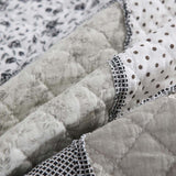 Rose Patchwork Quilted 3-Piece Bedding Set