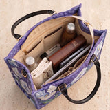 Lavender And The Black Cat Quilted Leather Strap Bible Handbag