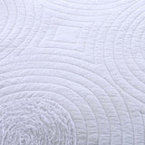 Neutral Textured Circles Quilted 3-Piece Bedding Set