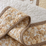 Heritage Tree Embroidered Quilted 3-Piece Bedding Set