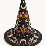 Death Moth Moonlight Gothic Handcrafted Quilted Witch Hat