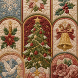 Christmas Chapel Window Quilted 3-Piece Bedding Set