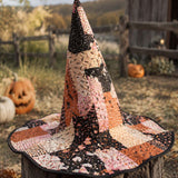 H.PAI Cute Halloween Patchwork Handcrafted Quilted Witch Hat