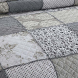 Rose Patchwork Quilted 3-Piece Bedding Set