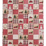 Christmas Farmhouse Patchwork Quilted 3-Piece Bedding Set