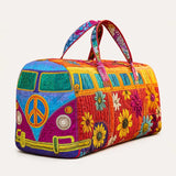 Hippie Van Quilted Duffle Bag