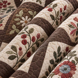 Vintage Country Fruit Floral Patchwork Quilted 3-Piece Bedding Set
