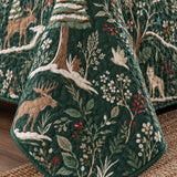 Enchanted Woodland Christmas Quilted 3-Piece Bedding Set