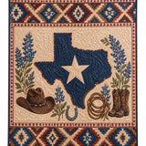 Texas Cowboy Star Southwestern Quilted 3-Piece Bedding Set