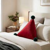 Christmas Triangle Pom Pom Pillow