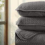 3-Piece Herringbone Quilted Coverlet Set