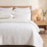 Damask Quilted 3-Piece Bedding Set