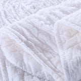 Neutral Textured Circles Quilted 3-Piece Bedding Set