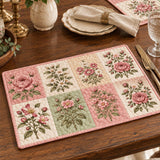 Vintage Floral Patchwork Printed Quilted Table Runner