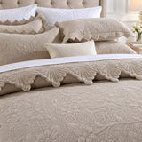 Serene Blossom 100% Cotton Floral Quilted Bedding Set