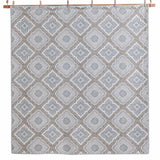 Dusty Blue Mosaic Medallion 100% Cotton Quilted Bedding Set
