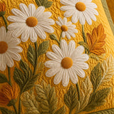 H.PAI Golden Daisy Garden Quilted 3-Piece Bedding Set