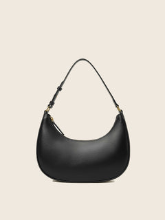 Hpai Crescent Bag In Leather - Black