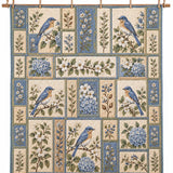 Bluebird Hydrangea Garden Quilted 3-Piece Bedding Set
