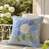 Hydrangea Flower Quilted Pillow Case