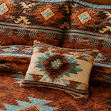 H.PAI Southwestern Aztec Quilted 3-Piece Bedding Set – Rustic Luxury Quilted Bedding with Matching Pillow Shams