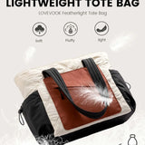 2Pcs Quilted Puffer Tote Bag