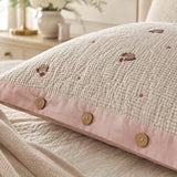 Vintage Teddy Bear 100% Cotton Quilted Pillow Sham Set of 2