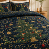 Winter Wonderland Pines Quilted Bedding Set