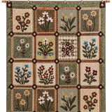 Vintage Folk Floral Patchwork Quilted 3-Piece Bedding Set
