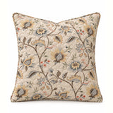 Vintage Botanical Floral Quilted Pillow Cover