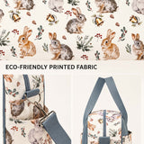 Cute Woodland Bunny – Multifunctional Tote Bag with Spacious Storage for Travel & Everyday Use
