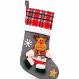 Festive Christmas Character Plaid Stockings
