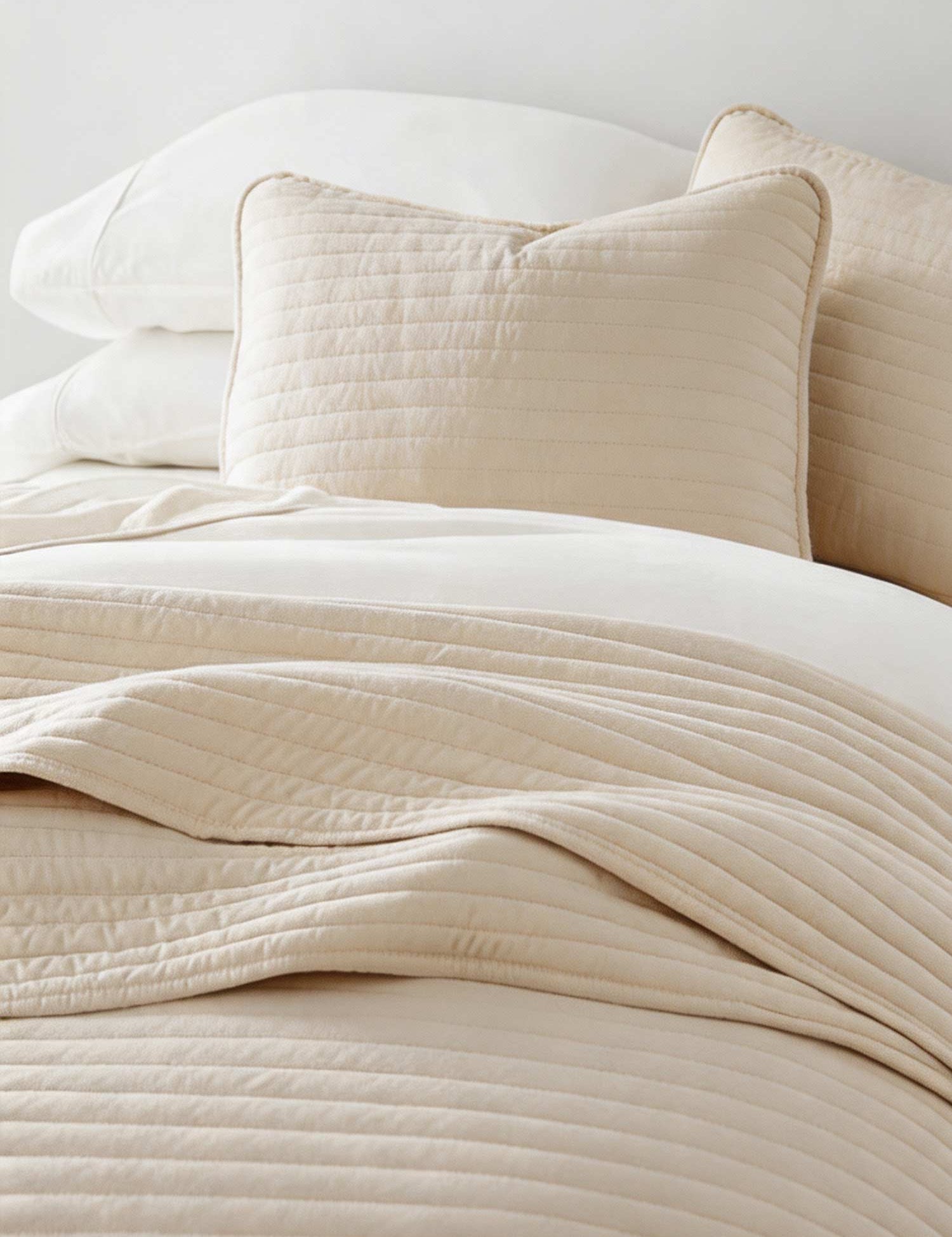 3-Piece Stripe Stitch Quilted Coverlet Set