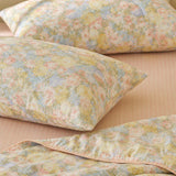 Botanical Floral 100% Cotton 4-Piece Summer Bedding Set – Breathable Cooling Comforter, Flat Sheet & 2 Pillowcases